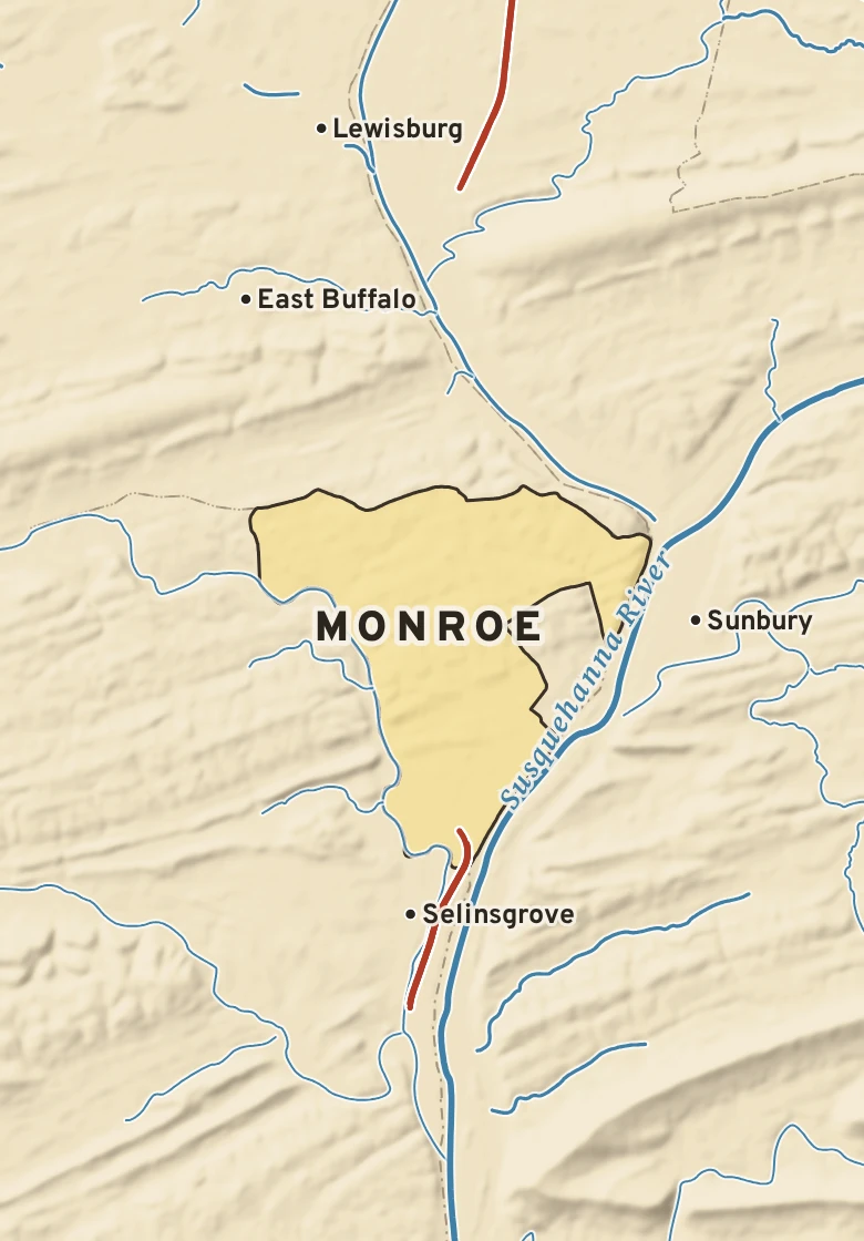 Atlas plate of Monroe, Pennsylvania.
