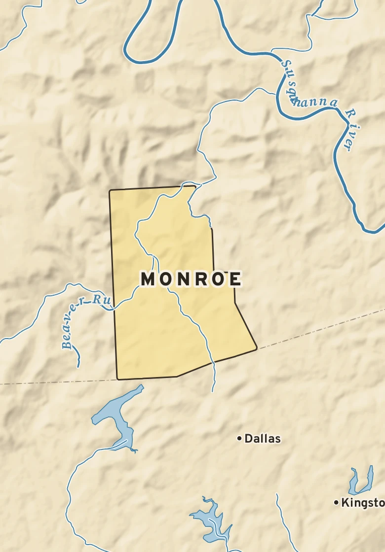 Atlas plate of Monroe, Pennsylvania.