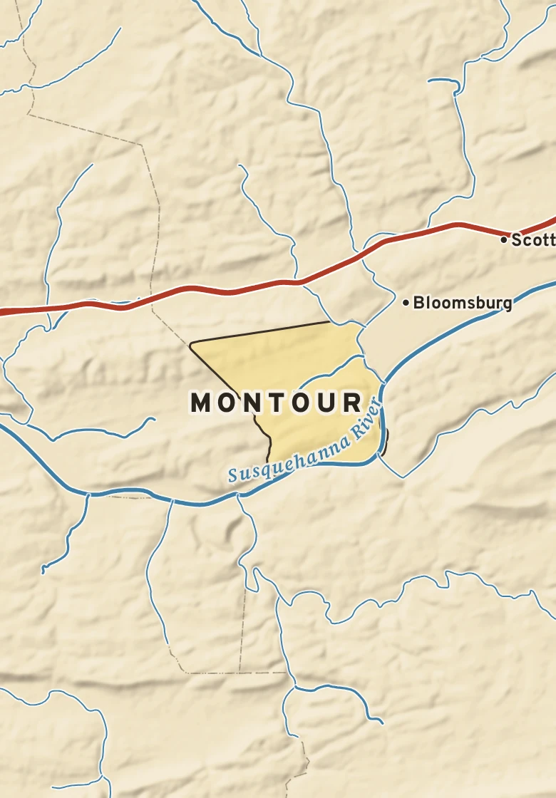 Atlas plate of Montour, Pennsylvania.