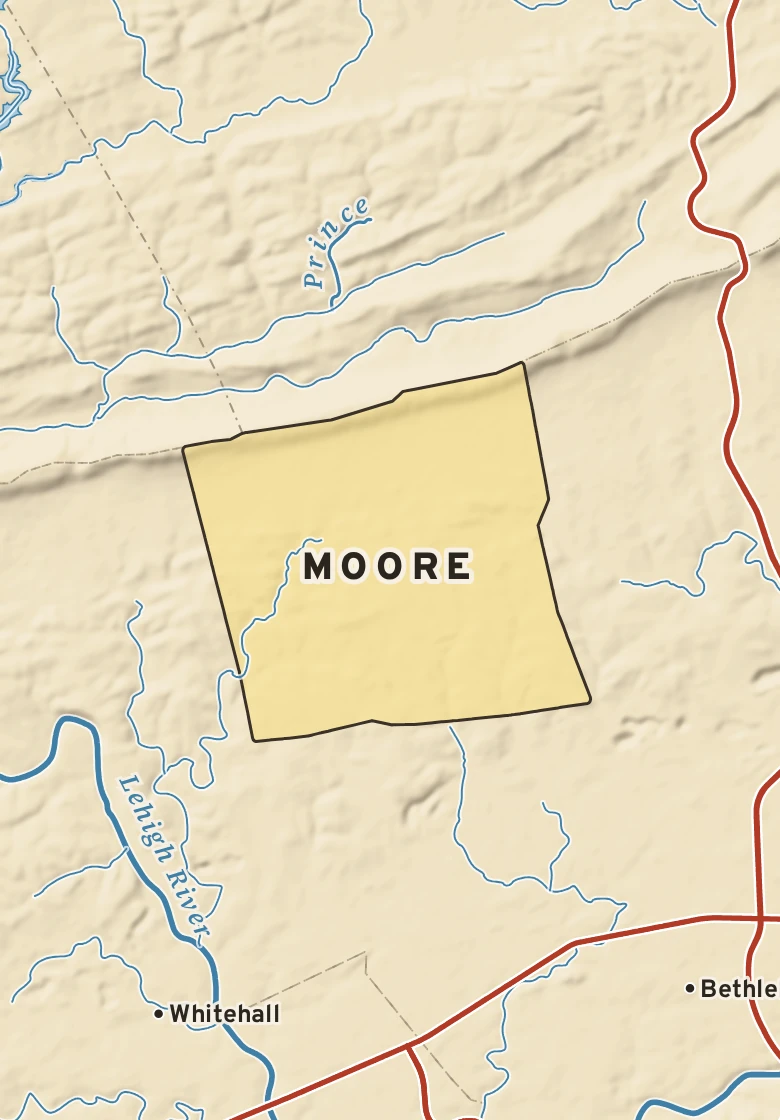 Atlas plate of Moore, Pennsylvania.