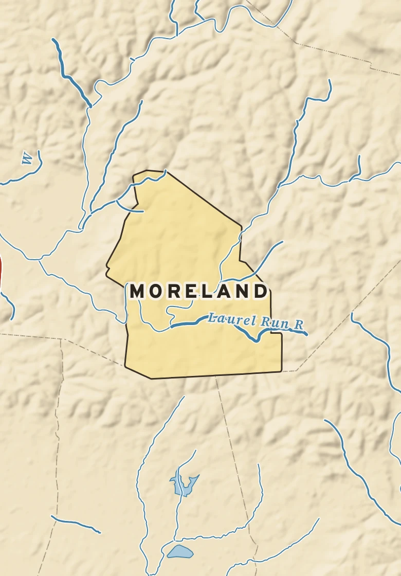 Atlas plate of Moreland, Pennsylvania.