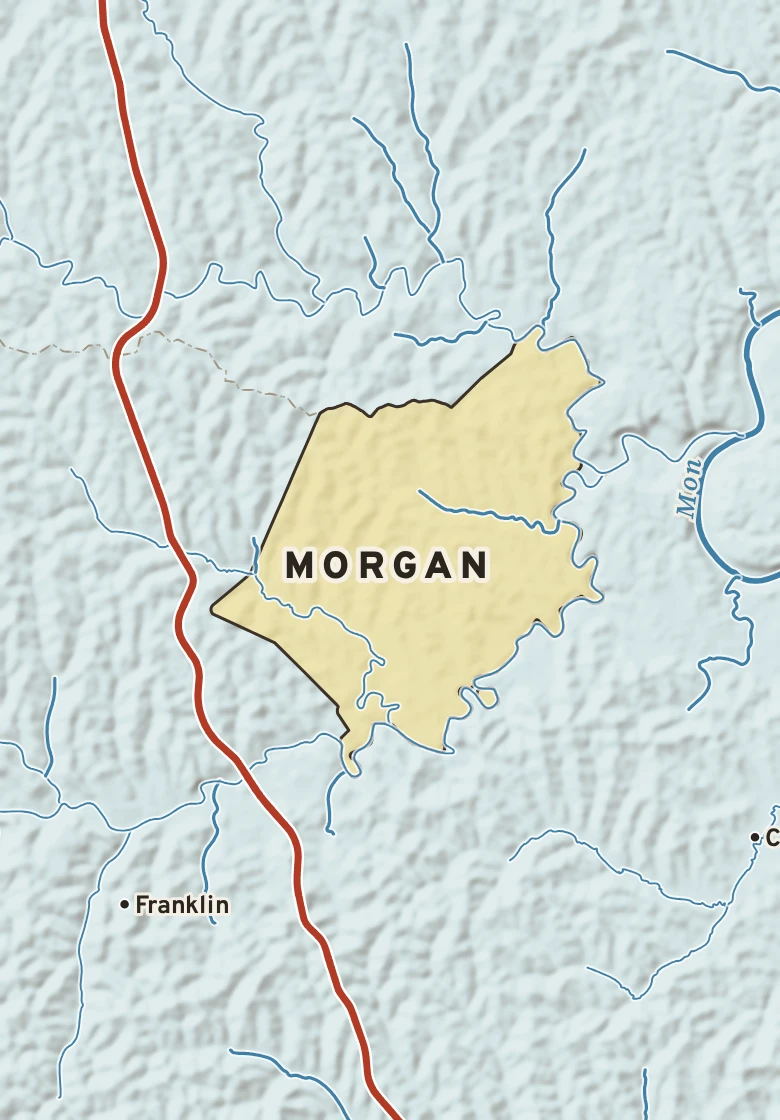 Atlas plate of Morgan, Pennsylvania.
