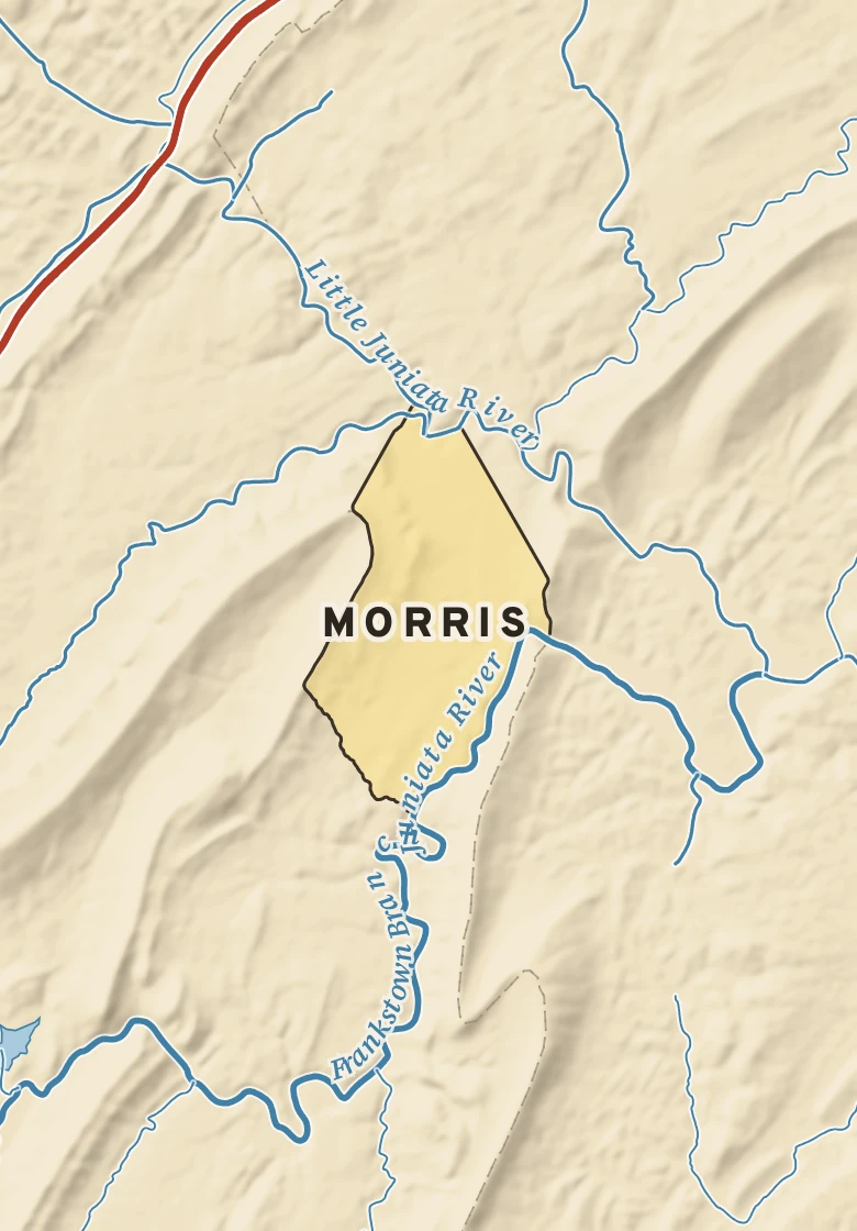 Atlas plate of Morris, Pennsylvania.