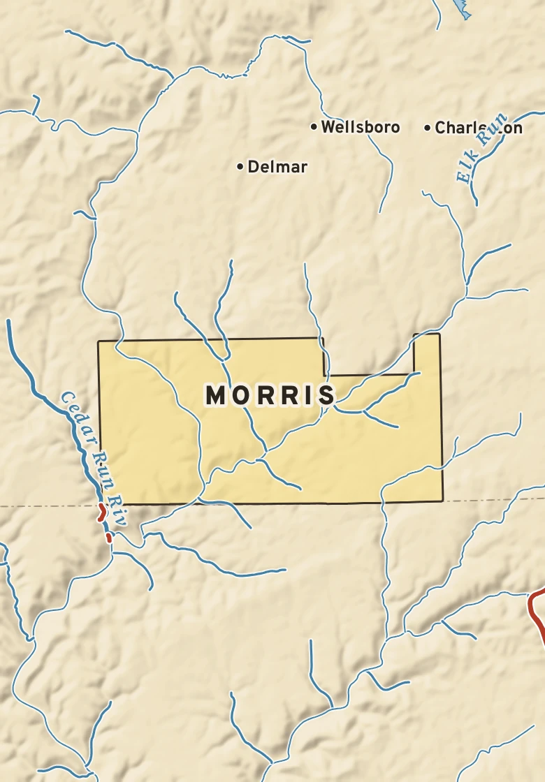 Atlas plate of Morris, Pennsylvania.