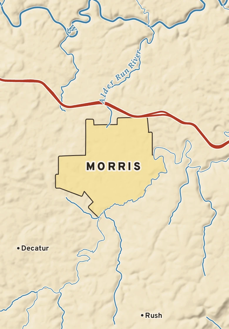 Atlas plate of Morris, Pennsylvania.