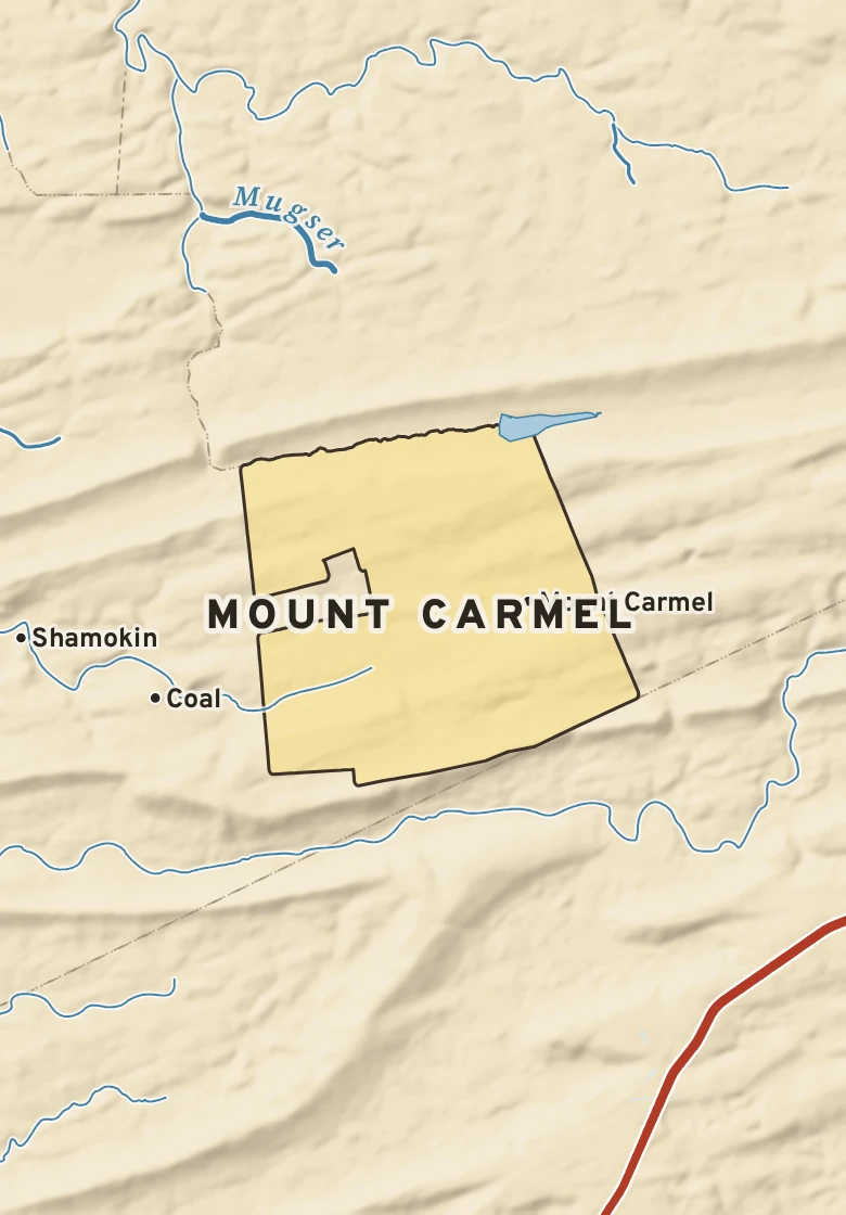 Atlas plate of Mount Carmel, Pennsylvania.