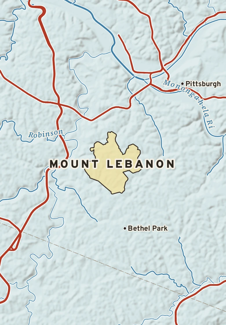 Atlas plate of Mount Lebanon, Pennsylvania.