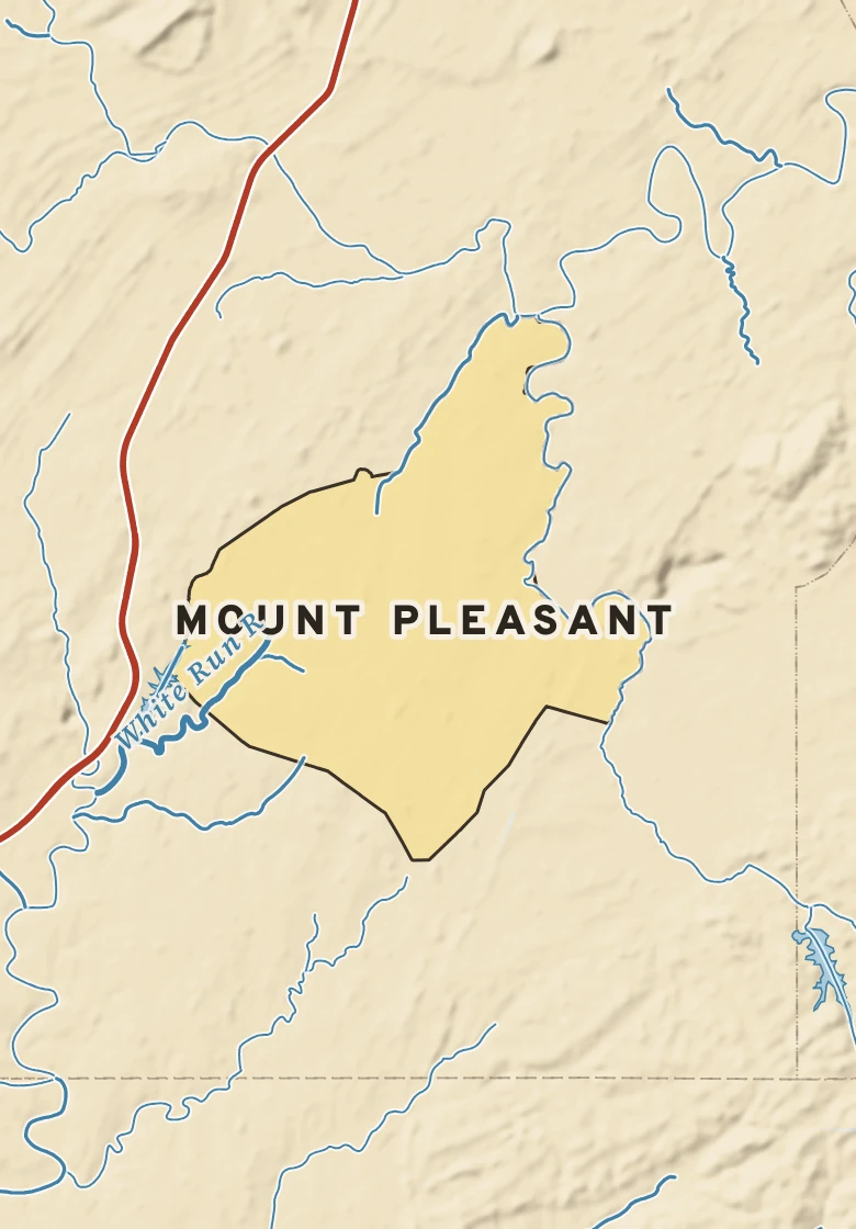 Atlas plate of Mount Pleasant, Pennsylvania.