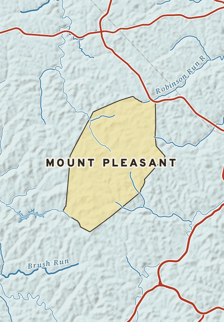 Atlas plate of Mount Pleasant, Pennsylvania.