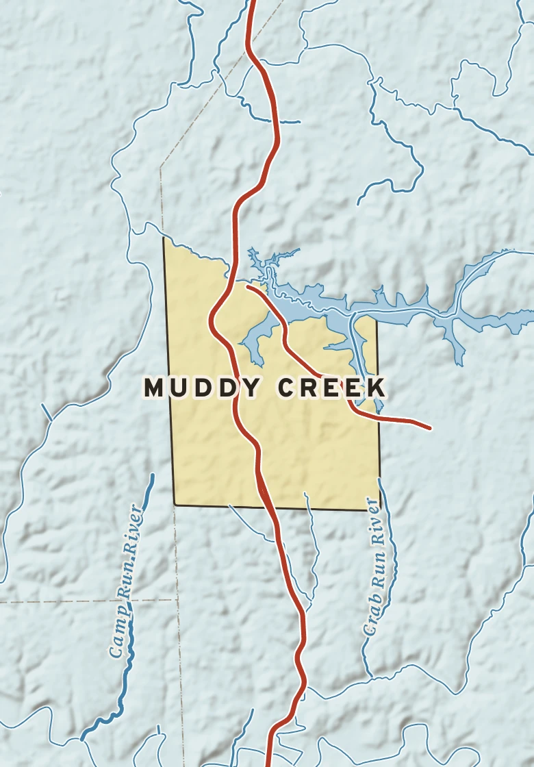 Atlas plate of Muddy Creek, Pennsylvania.