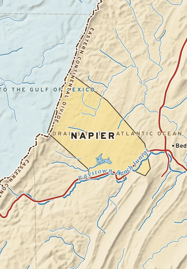Atlas plate of Napier, Pennsylvania.