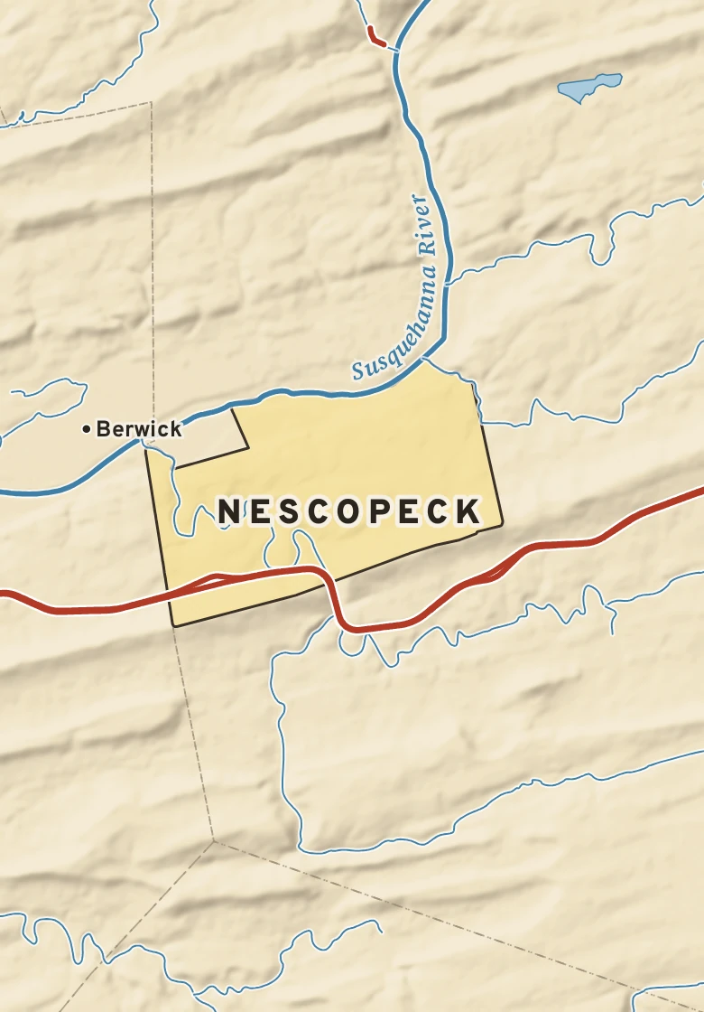 Atlas plate of Nescopeck, Pennsylvania.