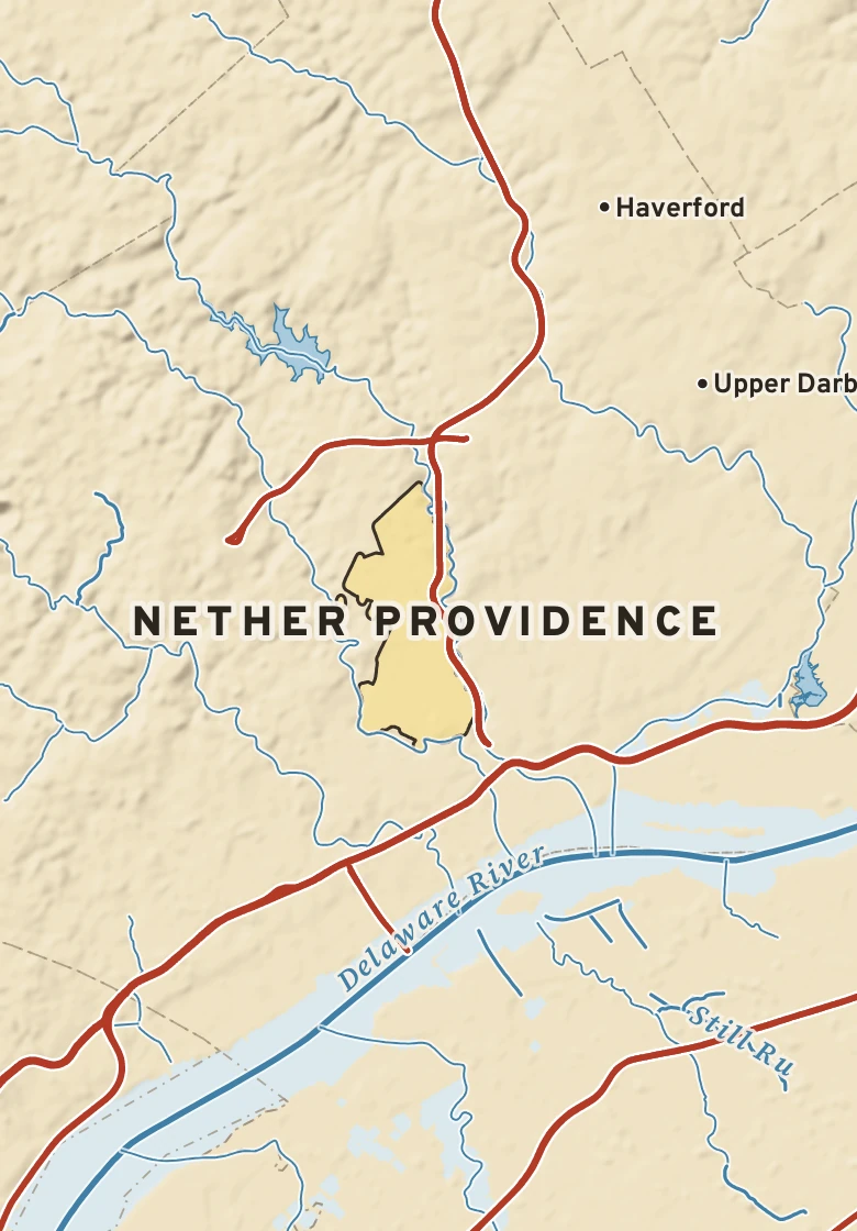 Atlas plate of Nether Providence, Pennsylvania.