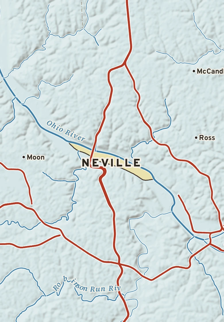 Atlas plate of Neville, Pennsylvania.