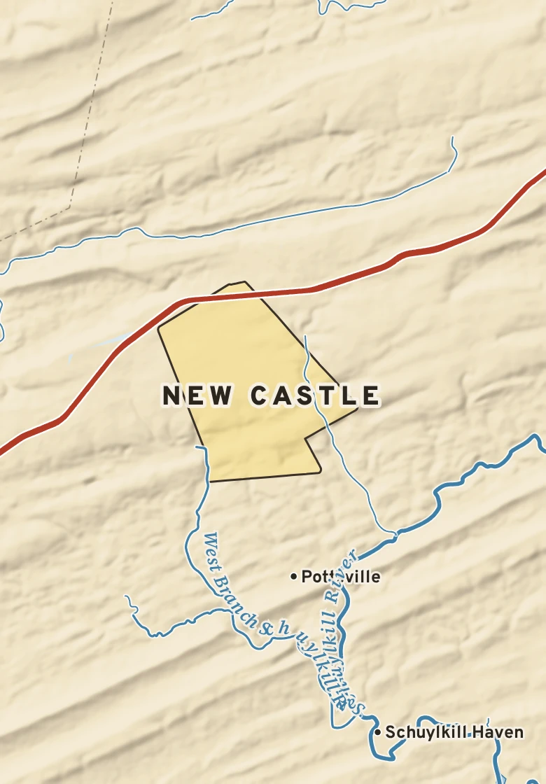 Atlas plate of New Castle, Pennsylvania.