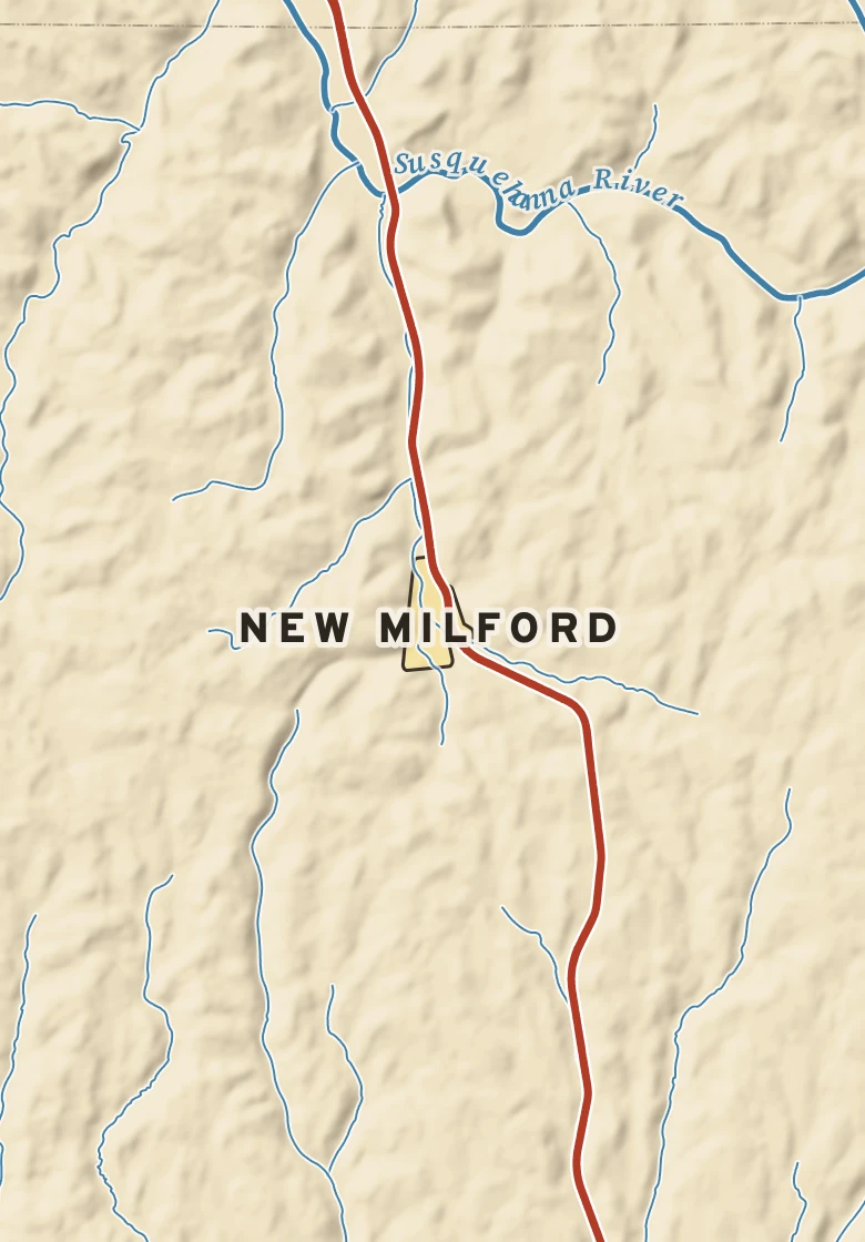 Atlas plate of New Milford, Pennsylvania.