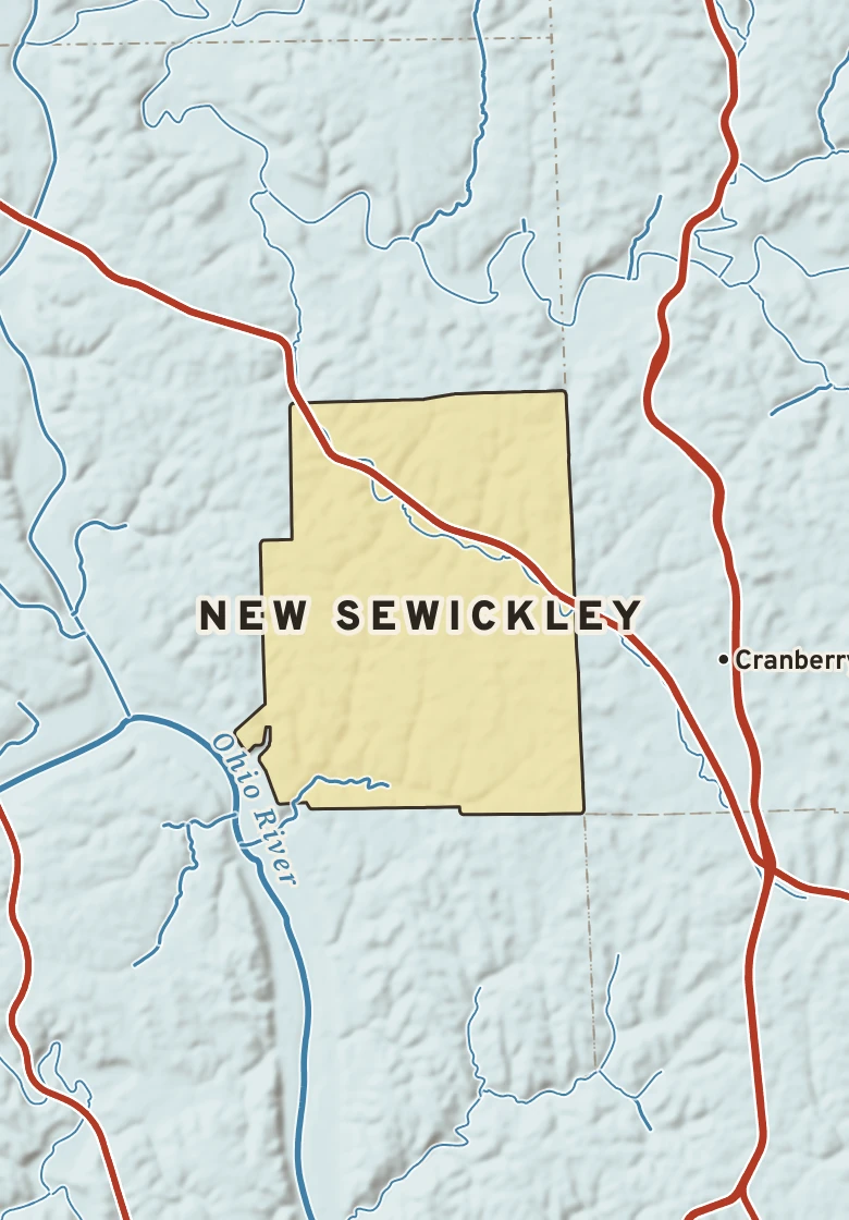 Atlas plate of New Sewickley, Pennsylvania.
