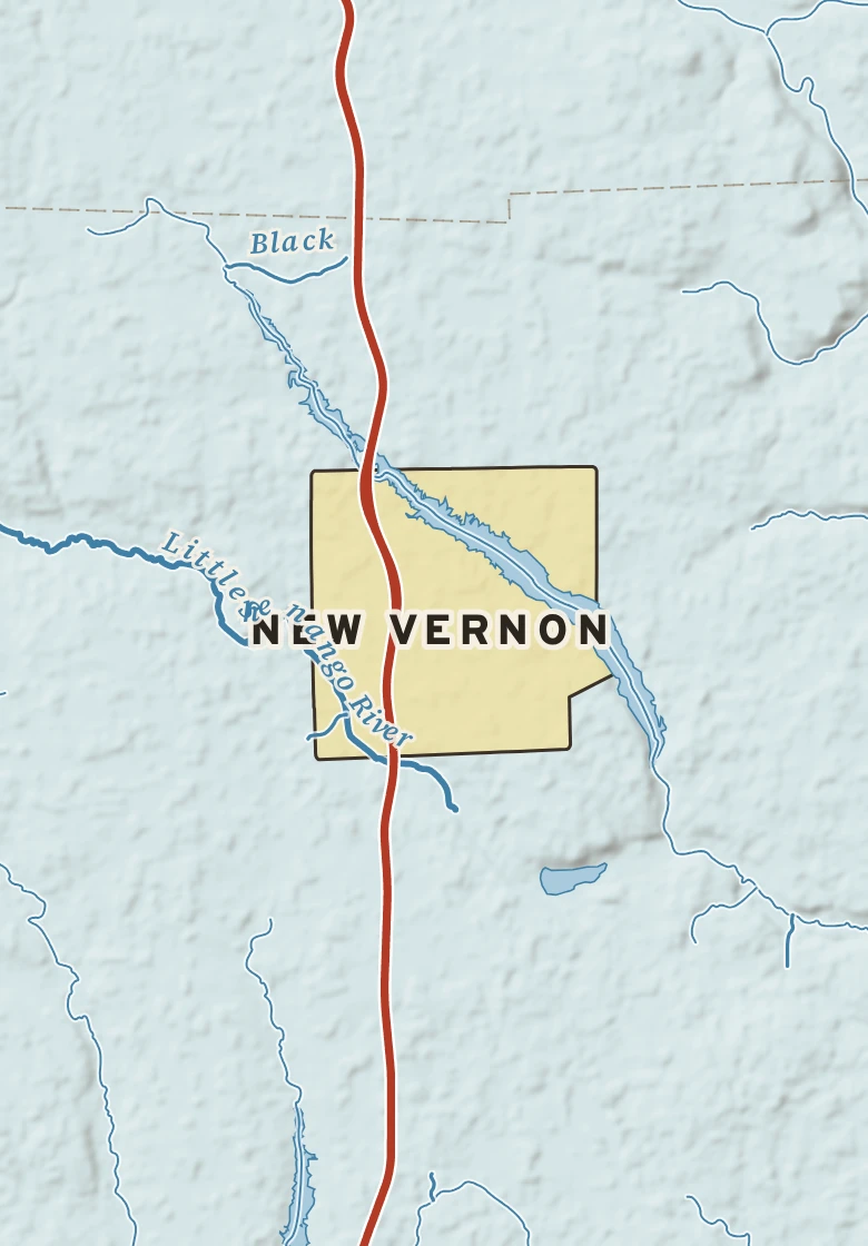 Atlas plate of New Vernon, Pennsylvania.