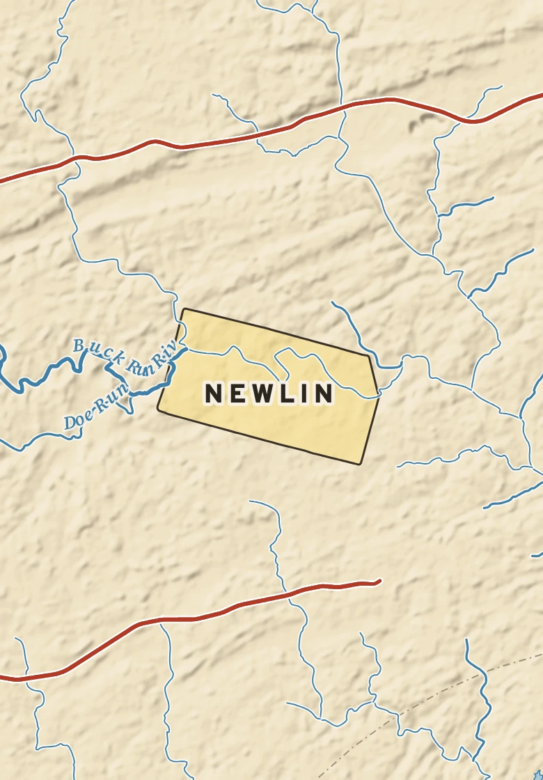 Atlas plate of Newlin, Pennsylvania.