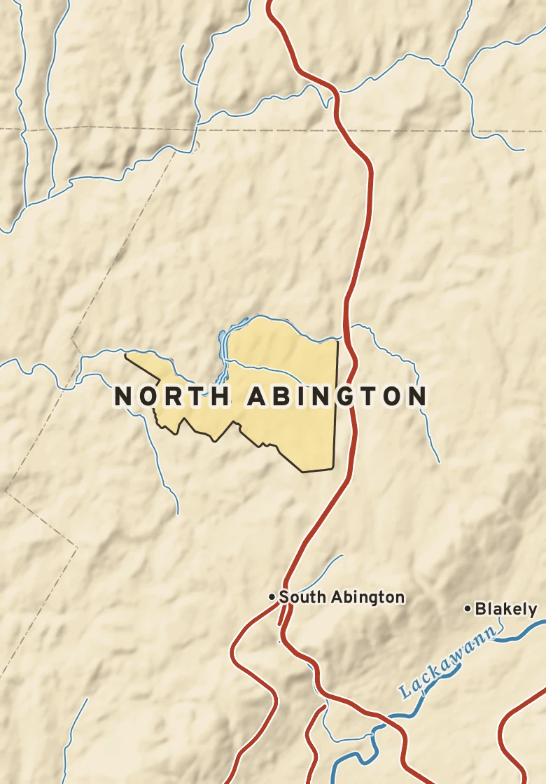 Atlas plate of North Abington, Pennsylvania.