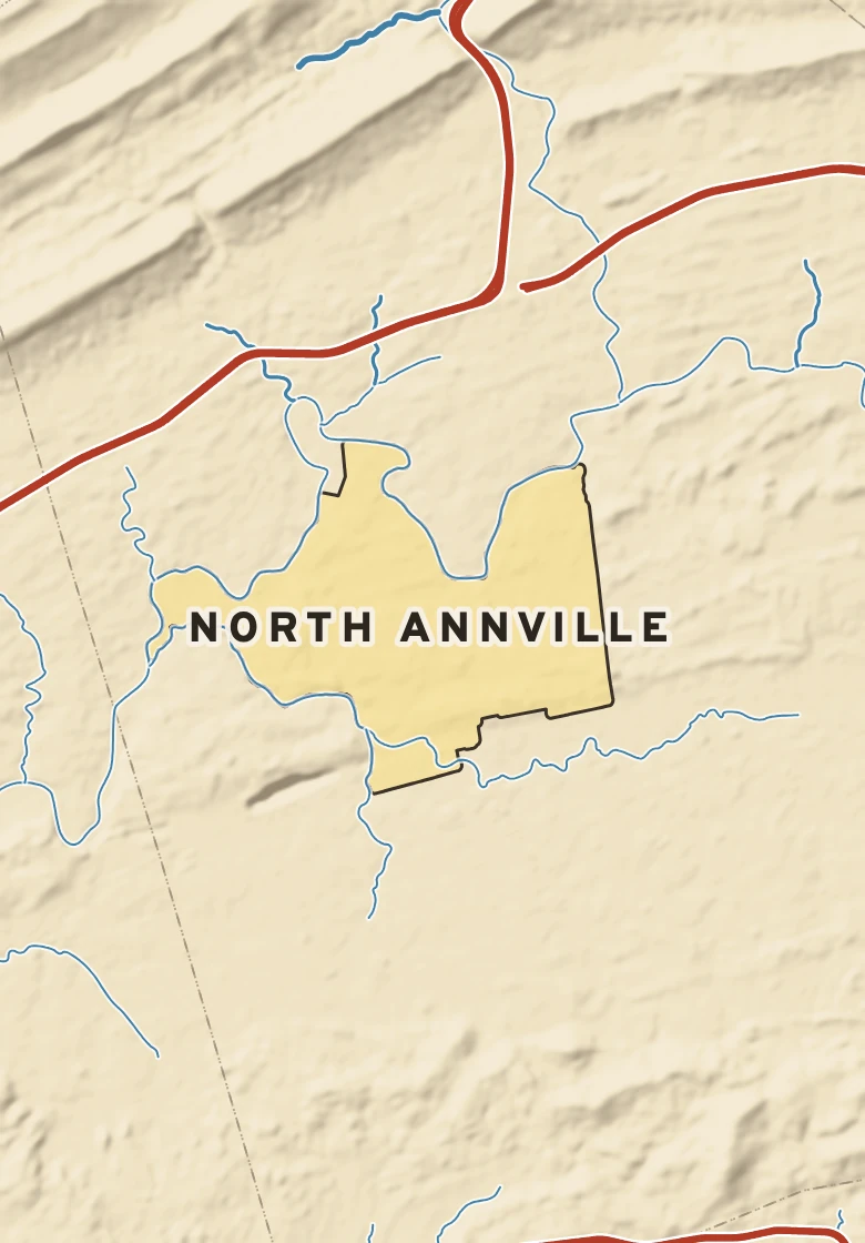 Atlas plate of North Annville, Pennsylvania.