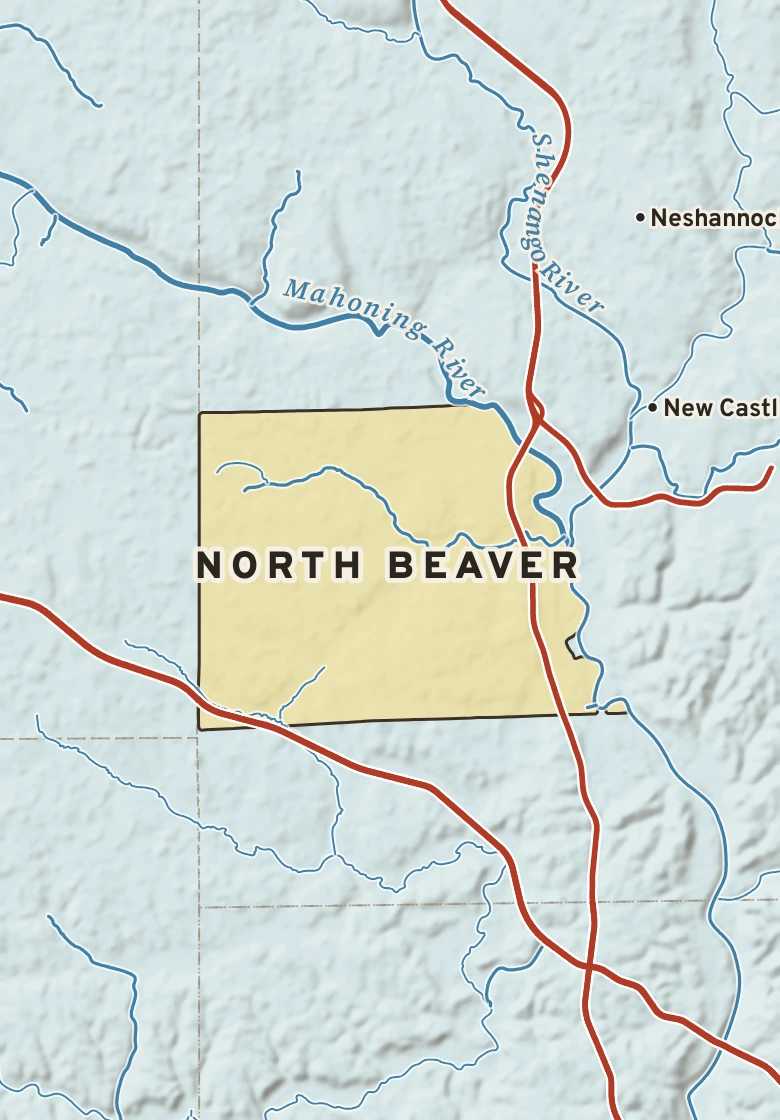 Atlas plate of North Beaver, Pennsylvania.