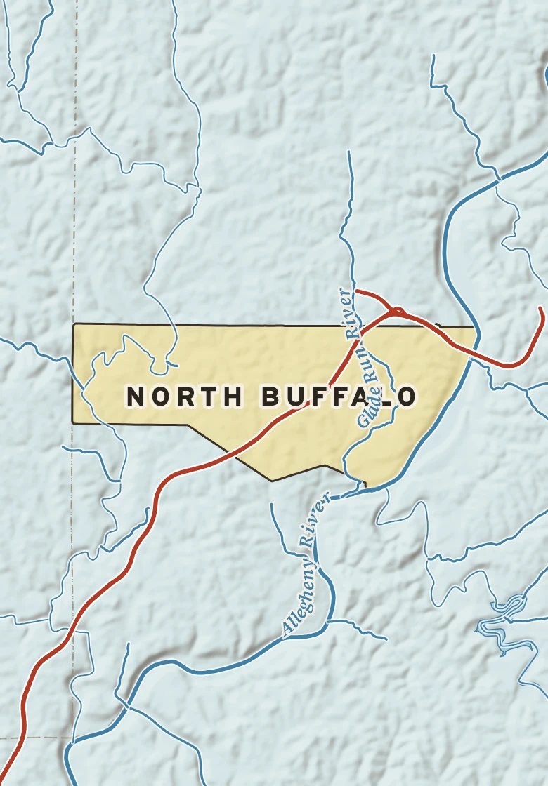 Atlas plate of North Buffalo, Pennsylvania.