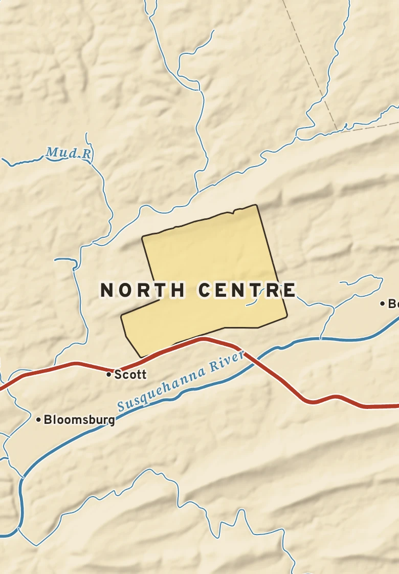 Atlas plate of North Centre, Pennsylvania.
