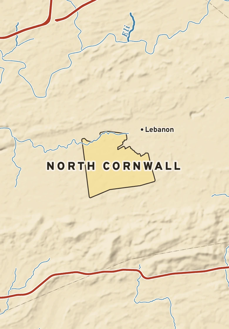 Atlas plate of North Cornwall, Pennsylvania.