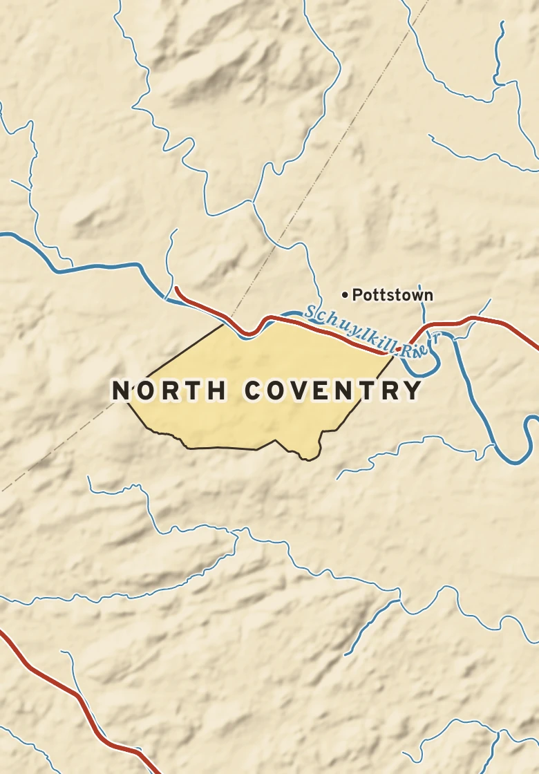 Atlas plate of North Coventry, Pennsylvania.