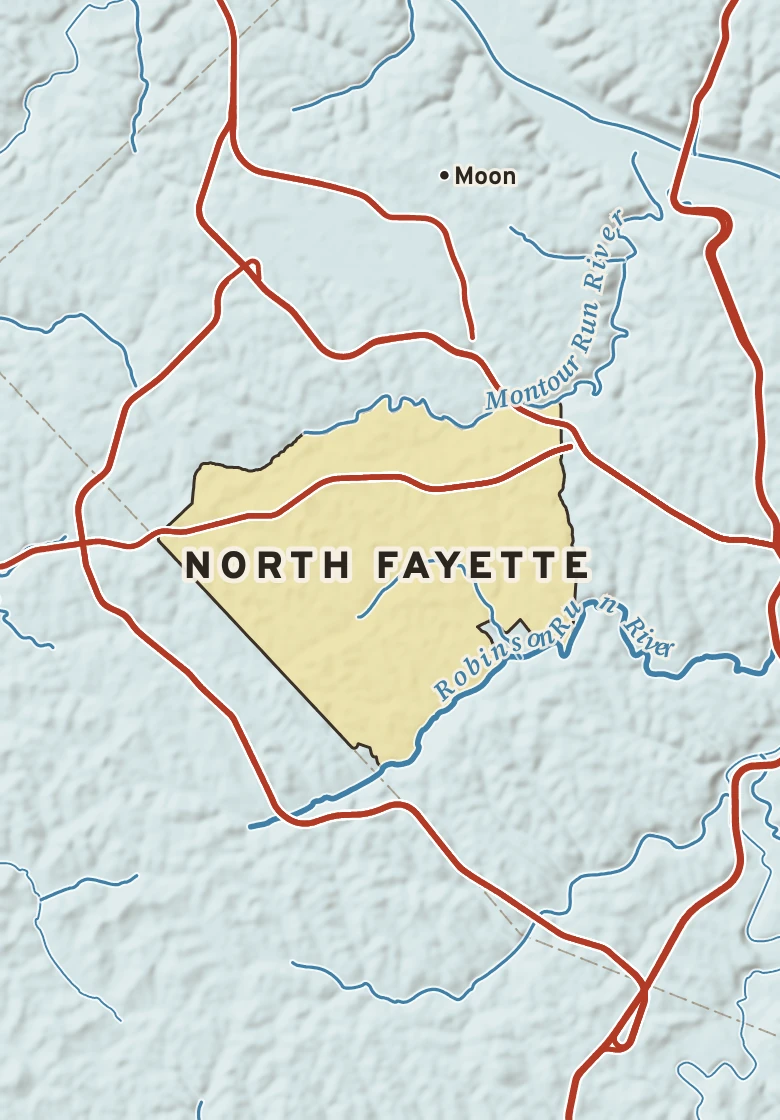 Atlas plate of North Fayette, Pennsylvania.