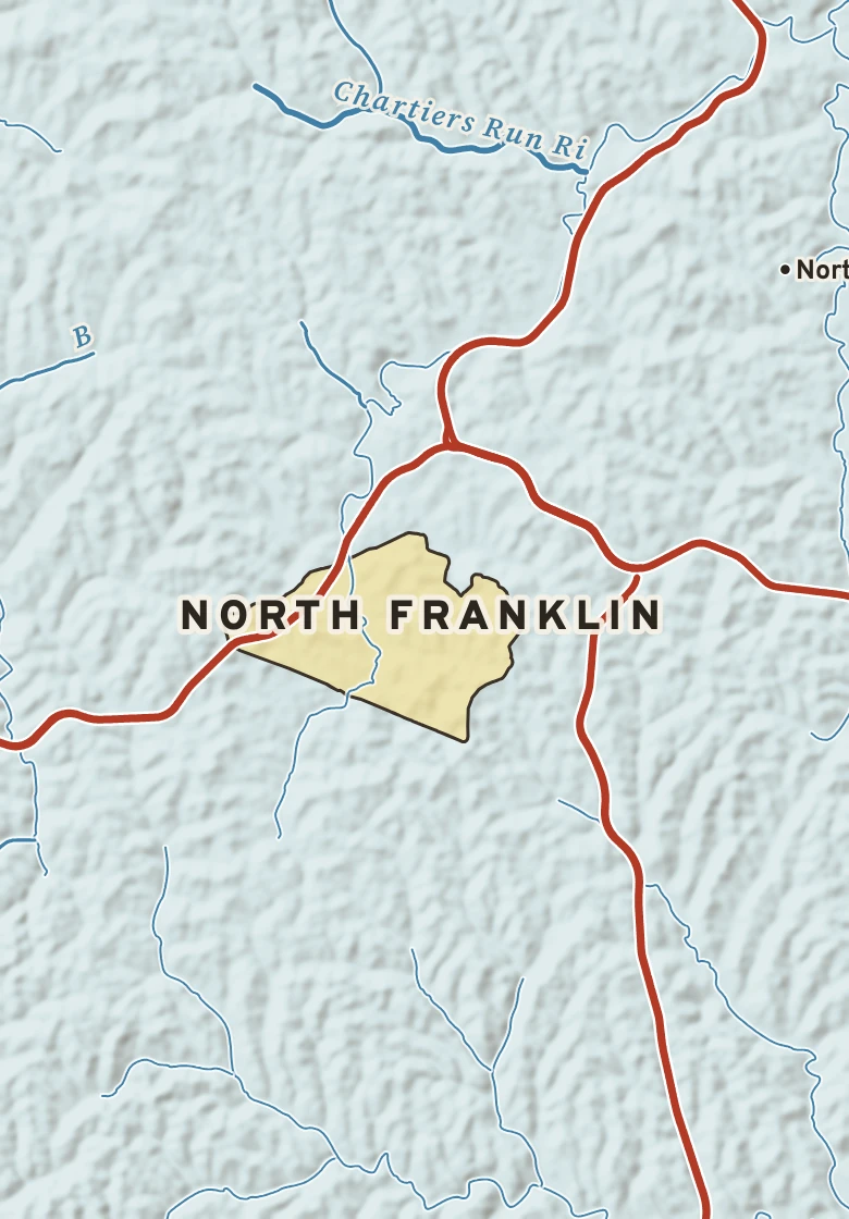 Atlas plate of North Franklin, Pennsylvania.
