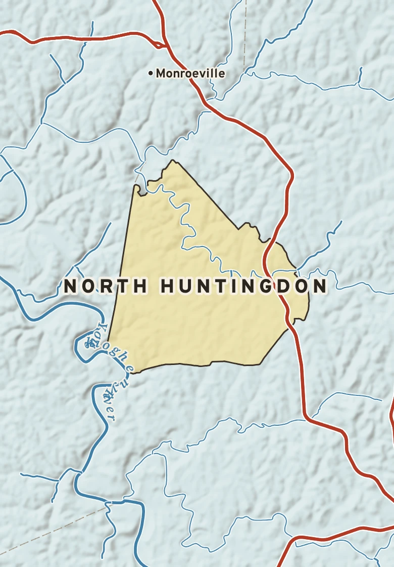 Atlas plate of North Huntingdon, Pennsylvania.