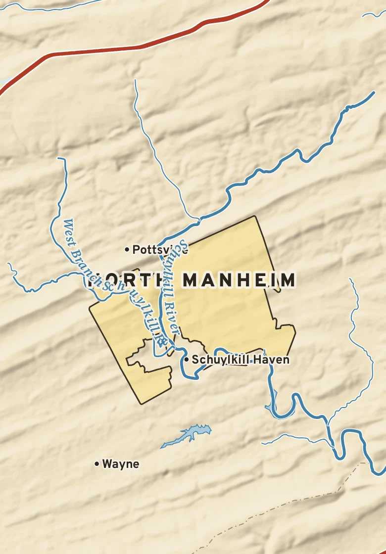 Atlas plate of North Manheim, Pennsylvania.