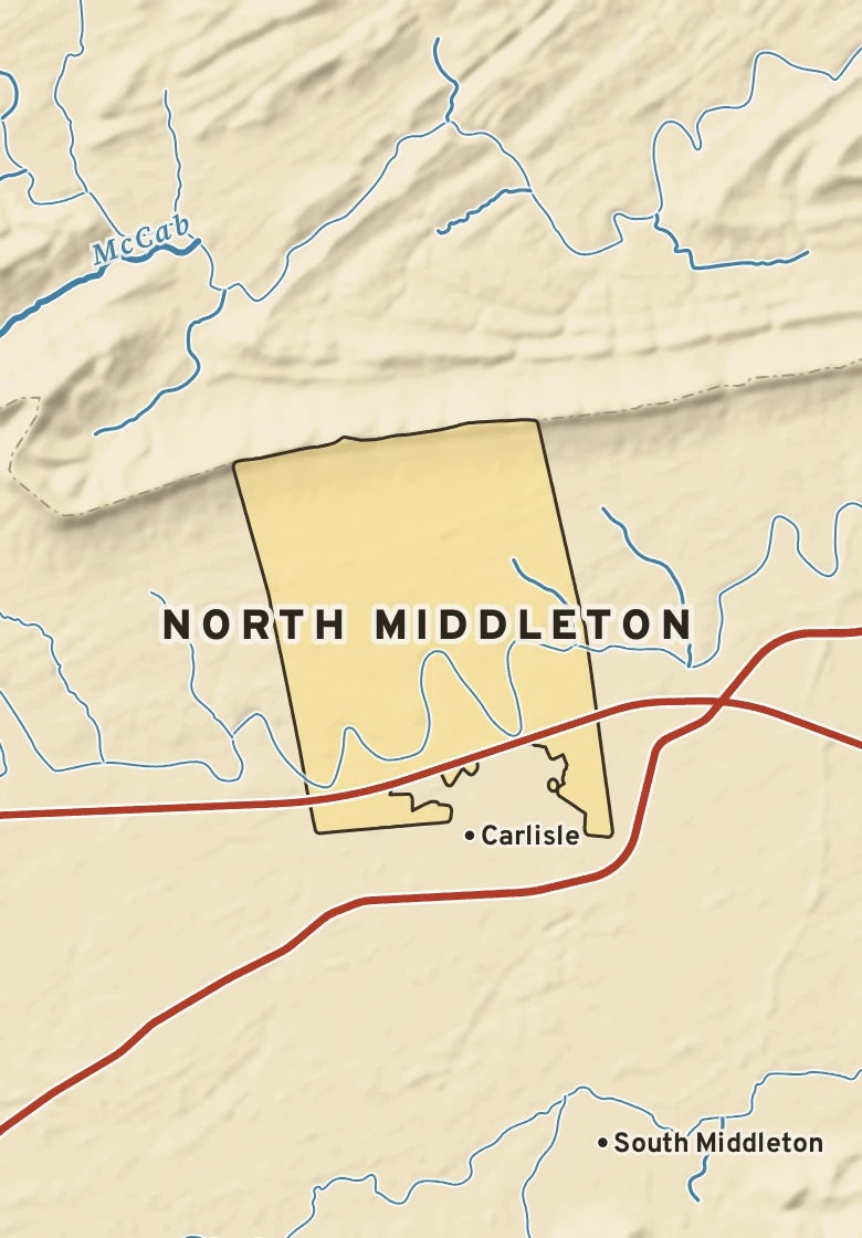 Atlas plate of North Middleton, Pennsylvania.