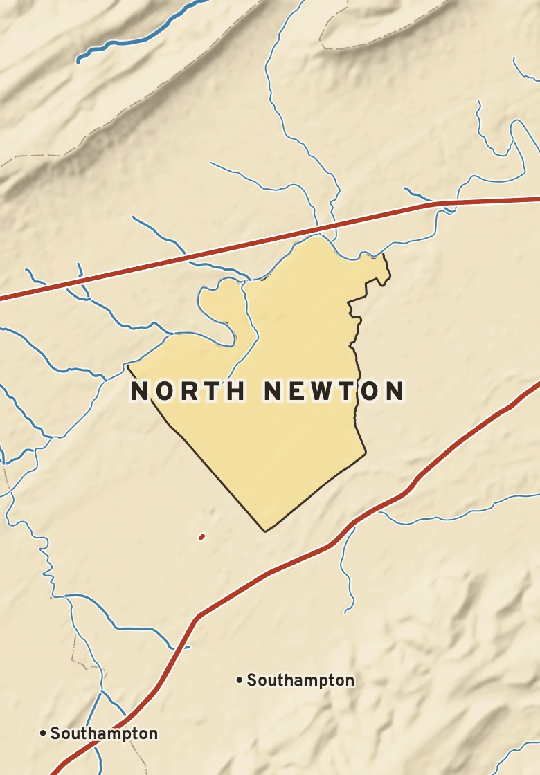 Atlas plate of North Newton, Pennsylvania.