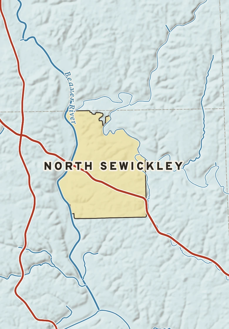 Atlas plate of North Sewickley, Pennsylvania.