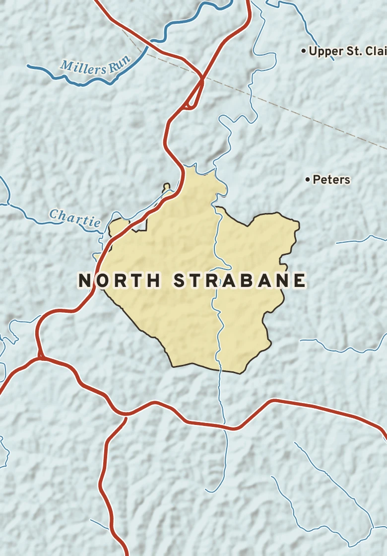Atlas plate of North Strabane, Pennsylvania.