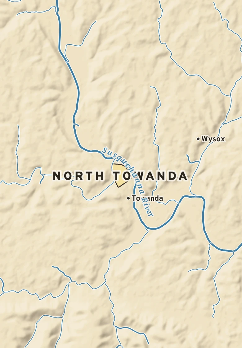 Atlas plate of North Towanda, Pennsylvania.