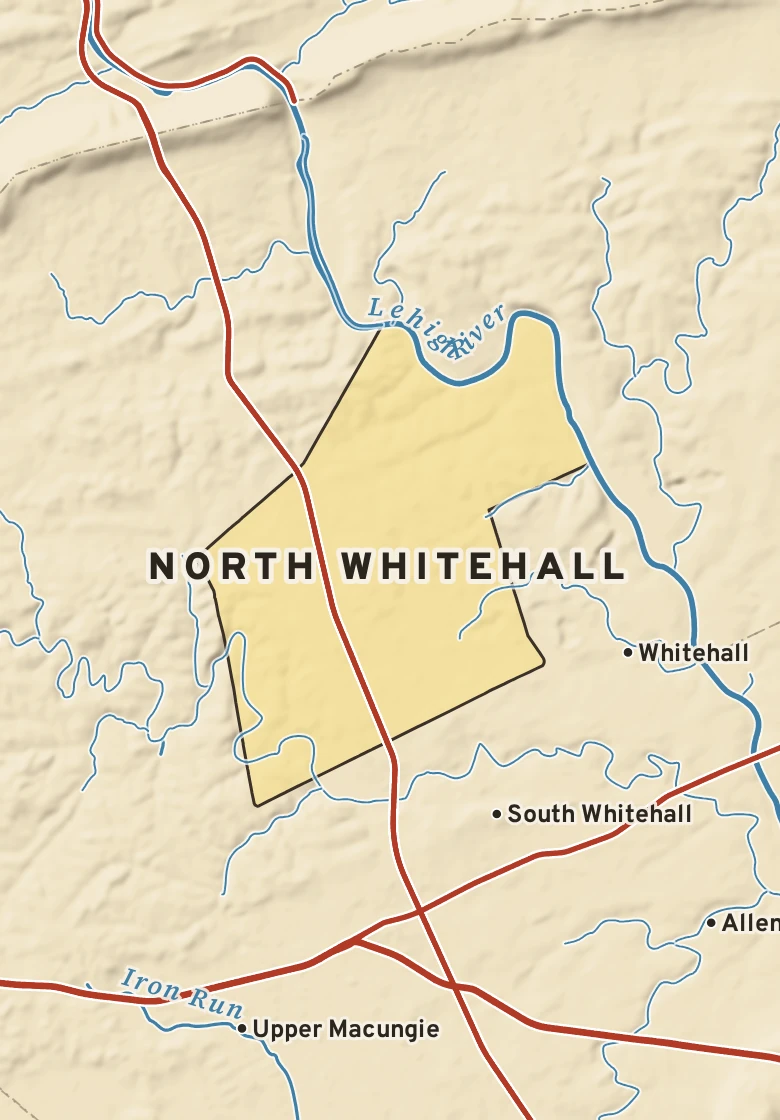 Atlas plate of North Whitehall, Pennsylvania.