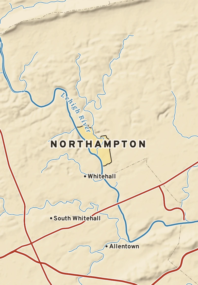 Atlas plate of Northampton, Pennsylvania.