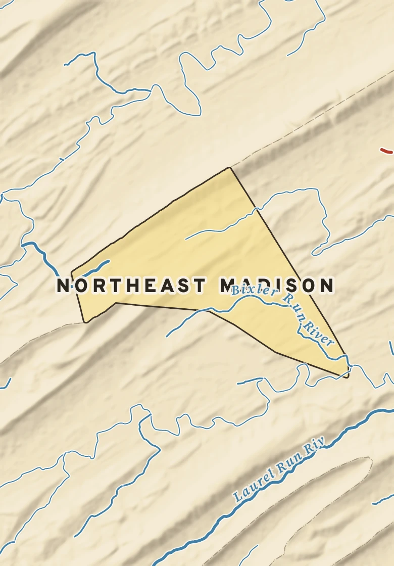 Atlas plate of Northeast Madison, Pennsylvania.
