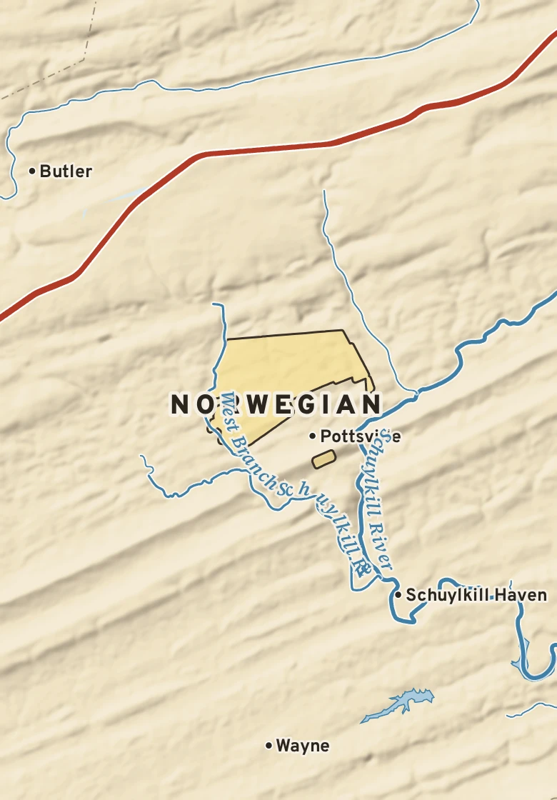 Atlas plate of Norwegian, Pennsylvania.