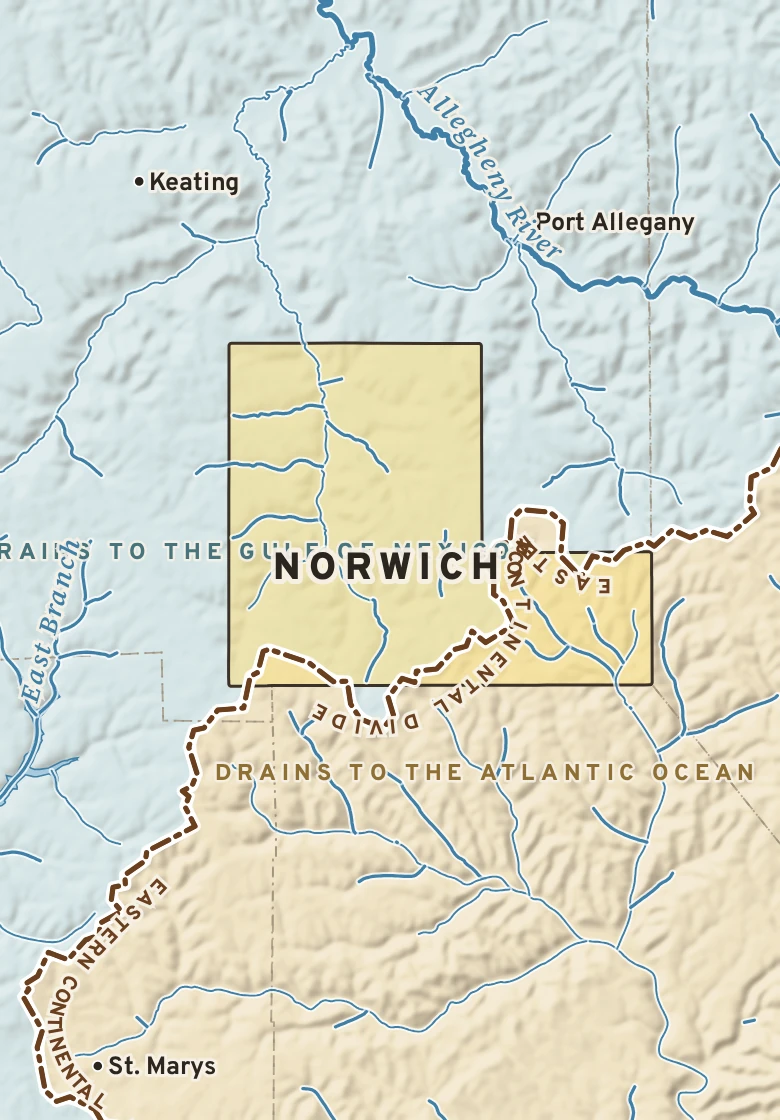 Atlas plate of Norwich, Pennsylvania.