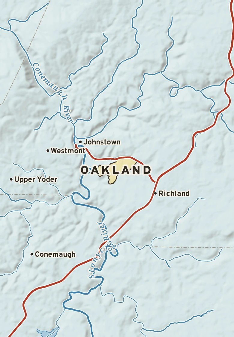 Atlas plate of Oakland, Pennsylvania.