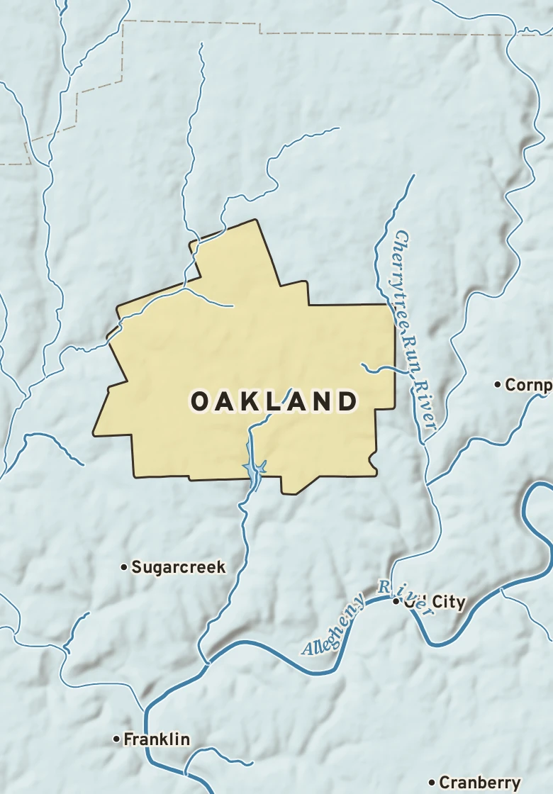 Atlas plate of Oakland, Pennsylvania.