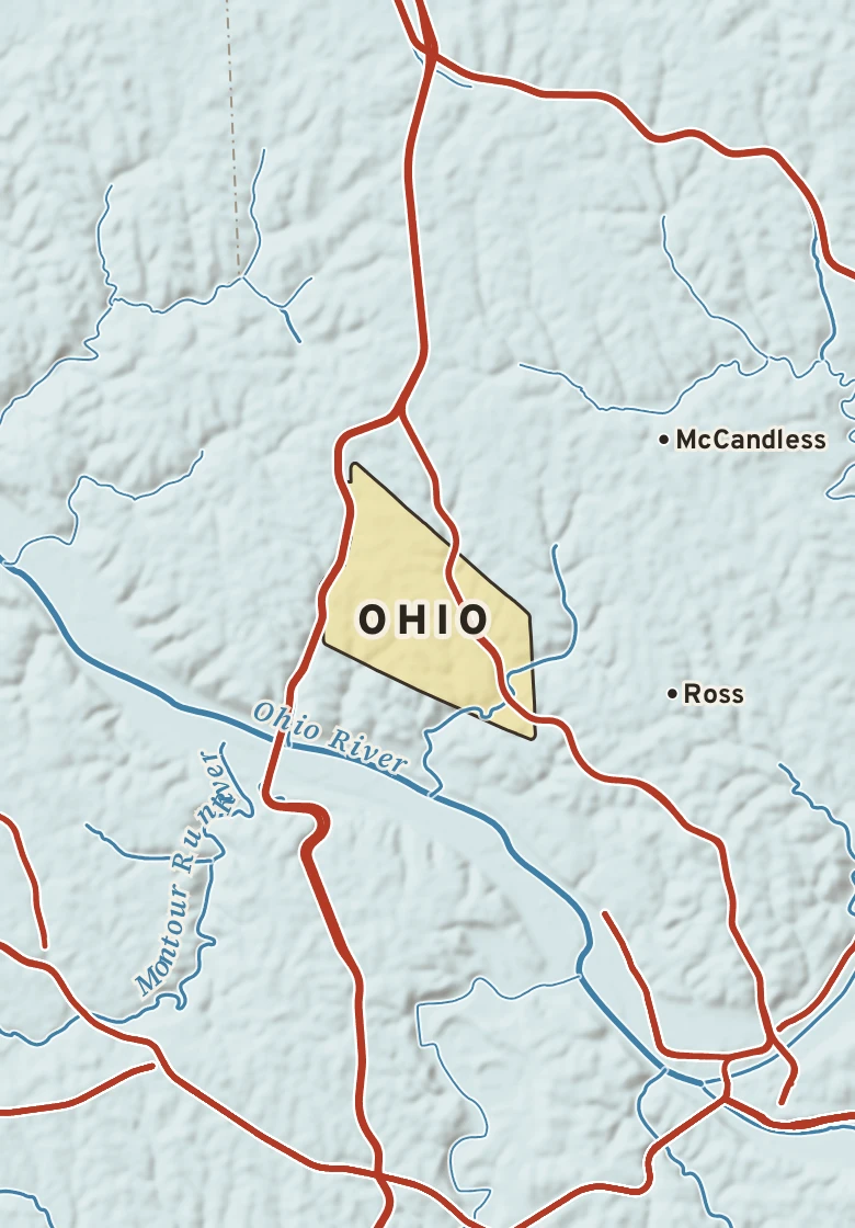 Atlas plate of Ohio, Pennsylvania.