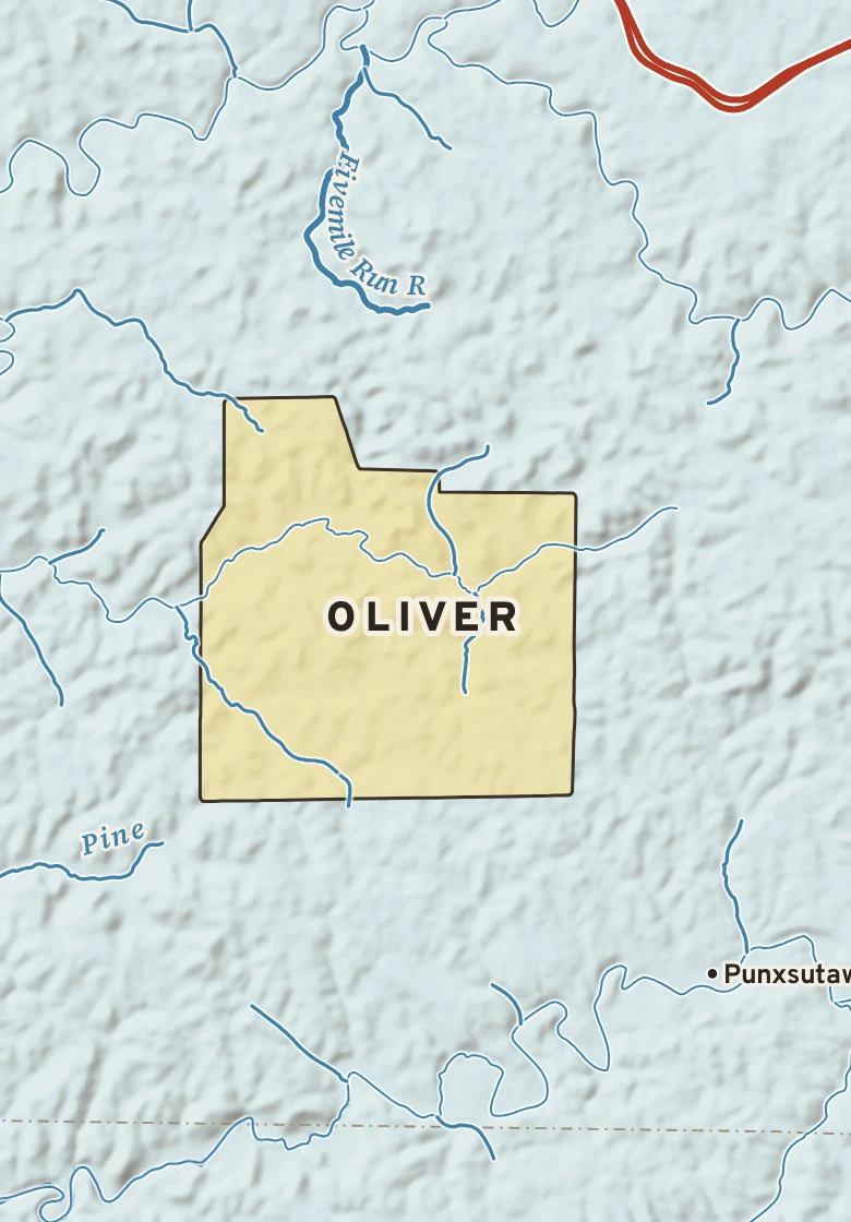 Atlas plate of Oliver, Pennsylvania.