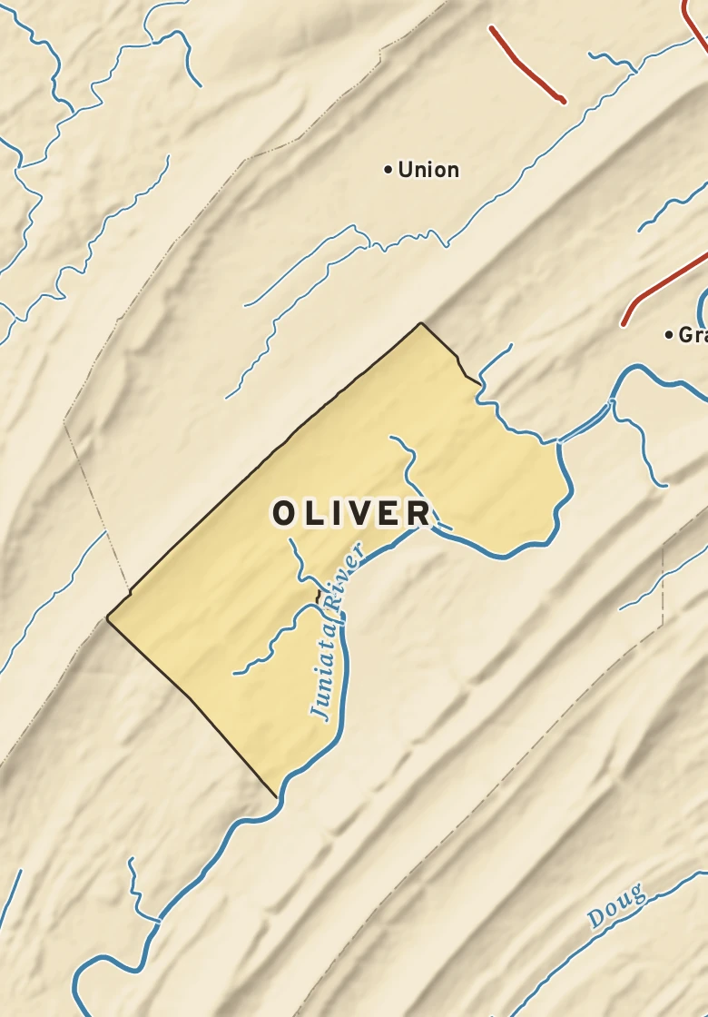 Atlas plate of Oliver, Pennsylvania.
