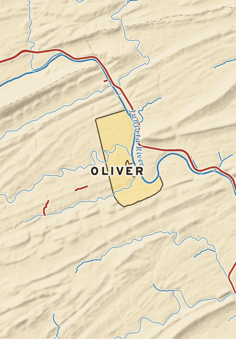 Atlas plate of Oliver, Pennsylvania.